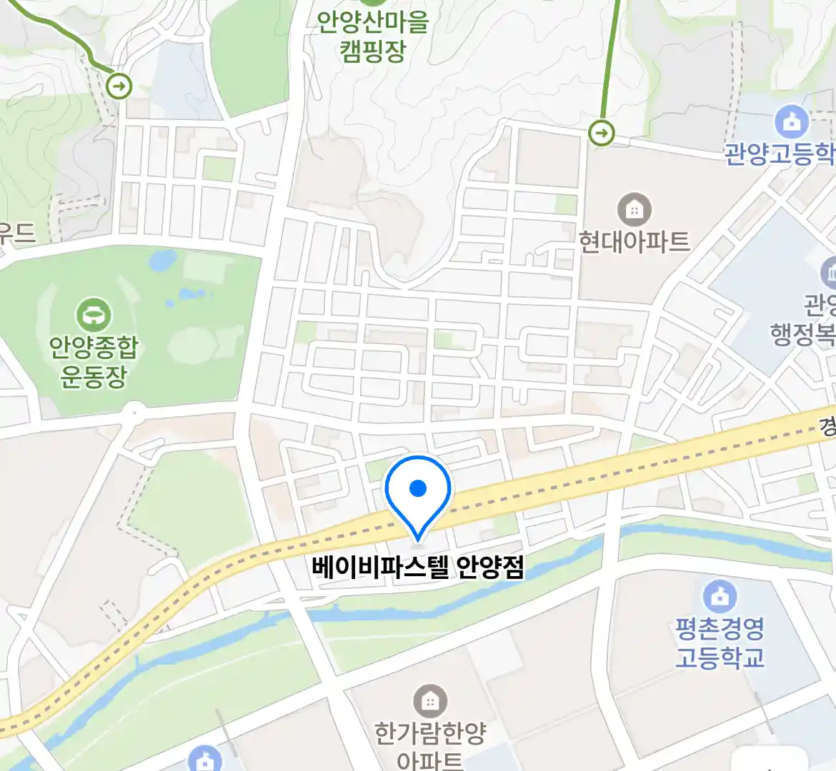 베이비파스텔 안양점 위치