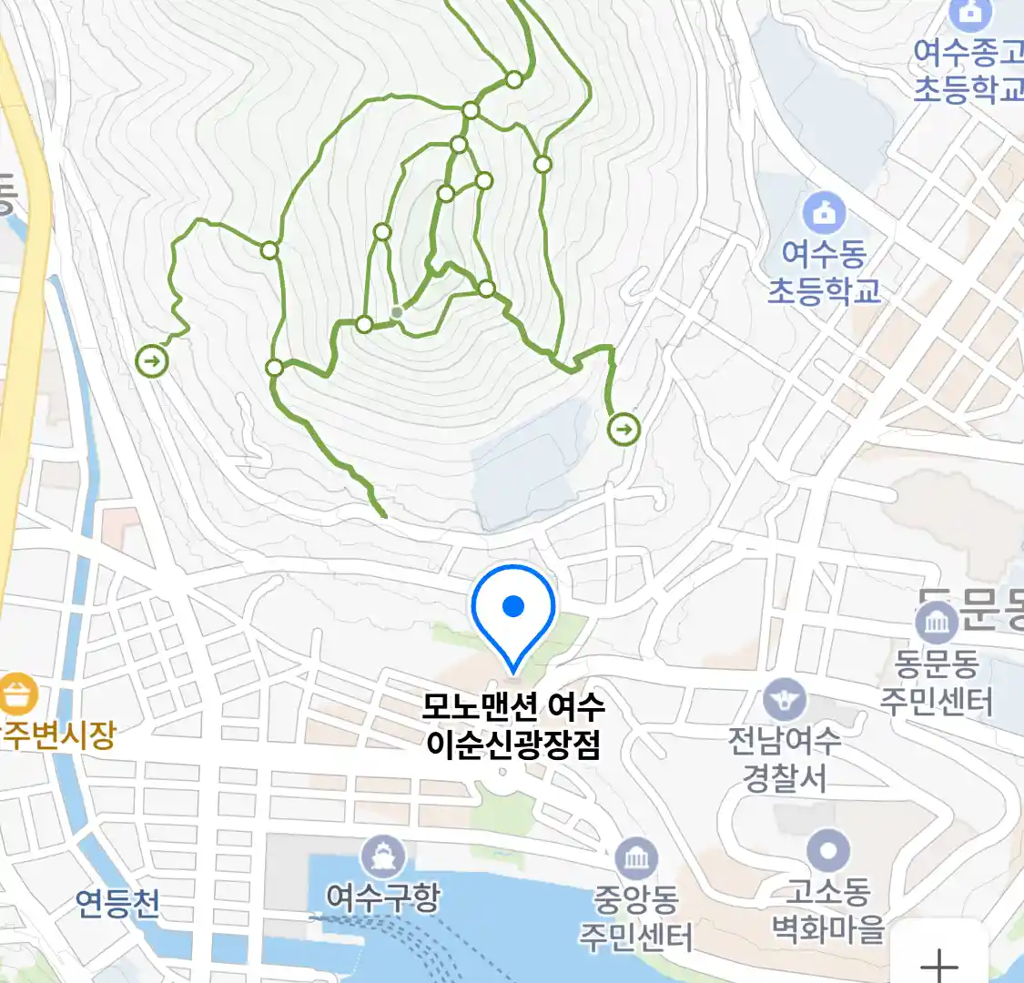 모노맨션 여수 이순신광장점 위치