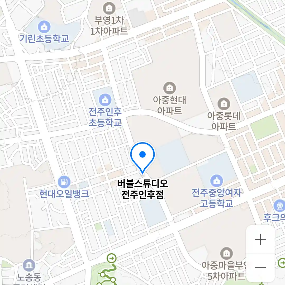 버블스튜디오 전주인후점 위치