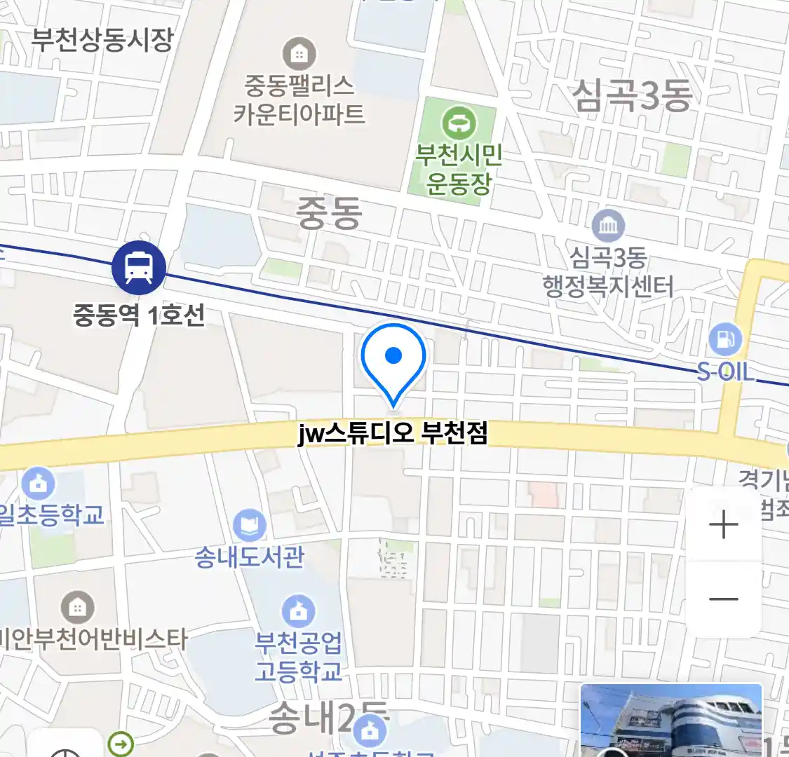 jw스튜디오 부천점 지도