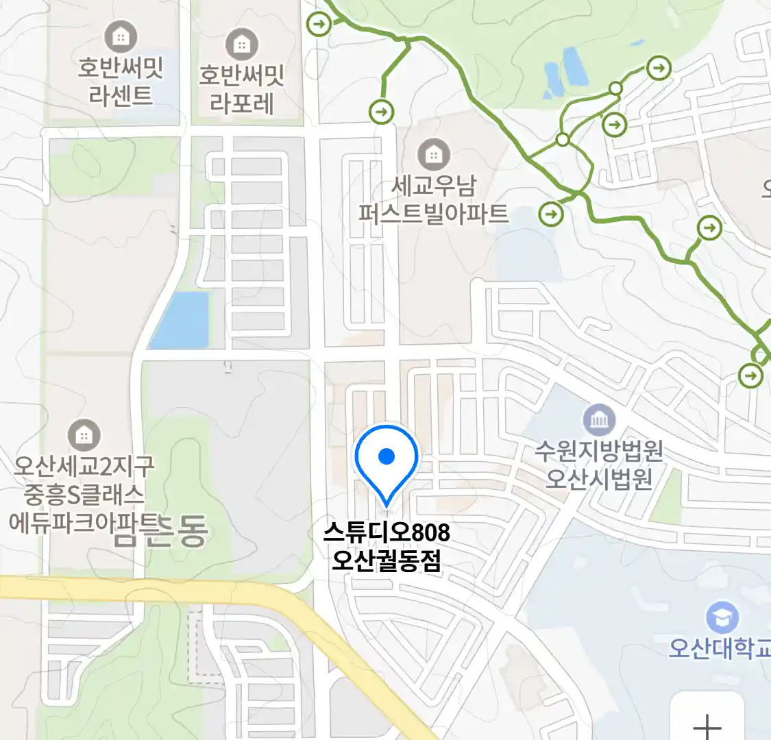 스튜디오808 오산궐동점 위치