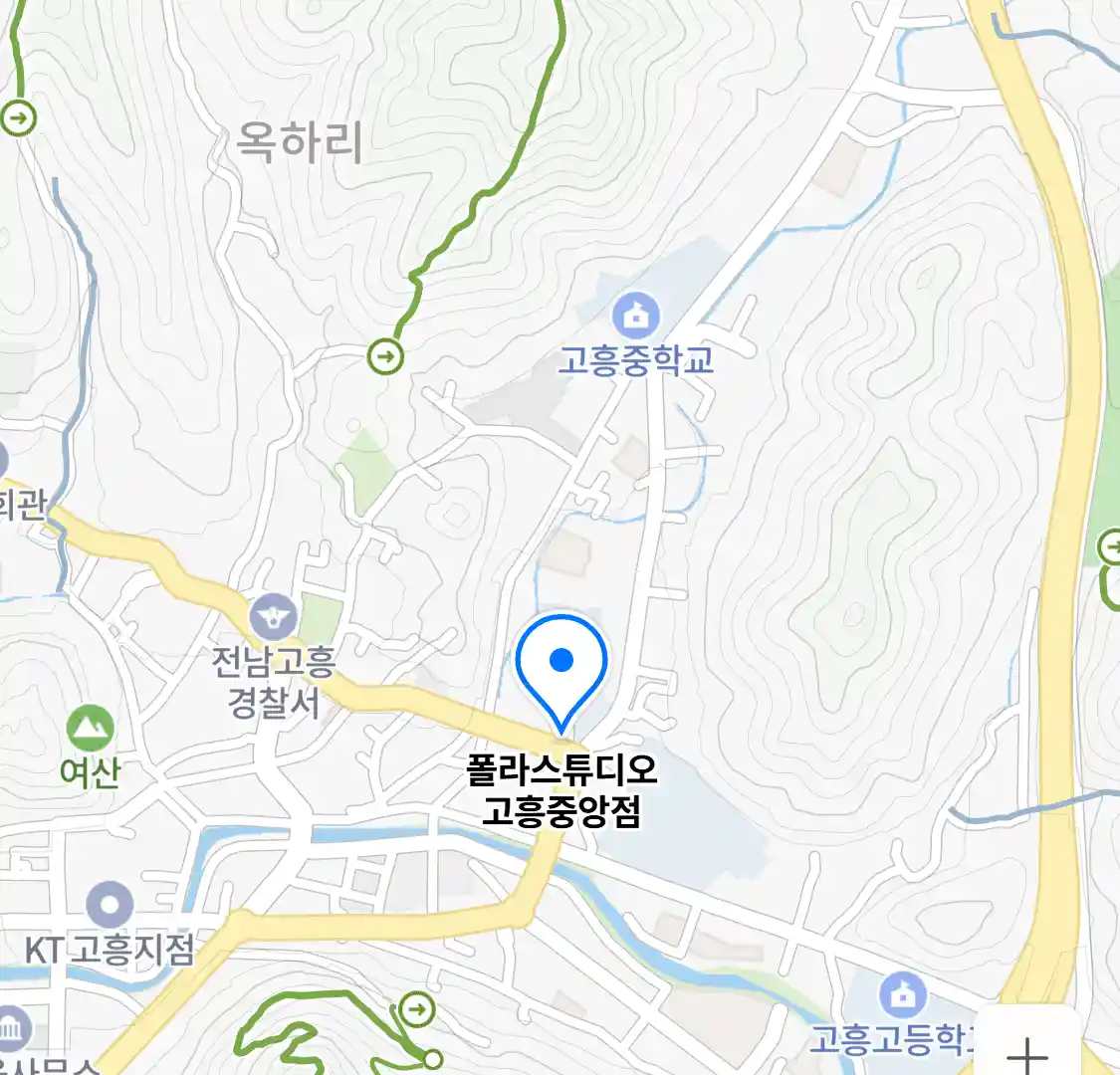 폴라스튜디오 고흥중앙점 위치