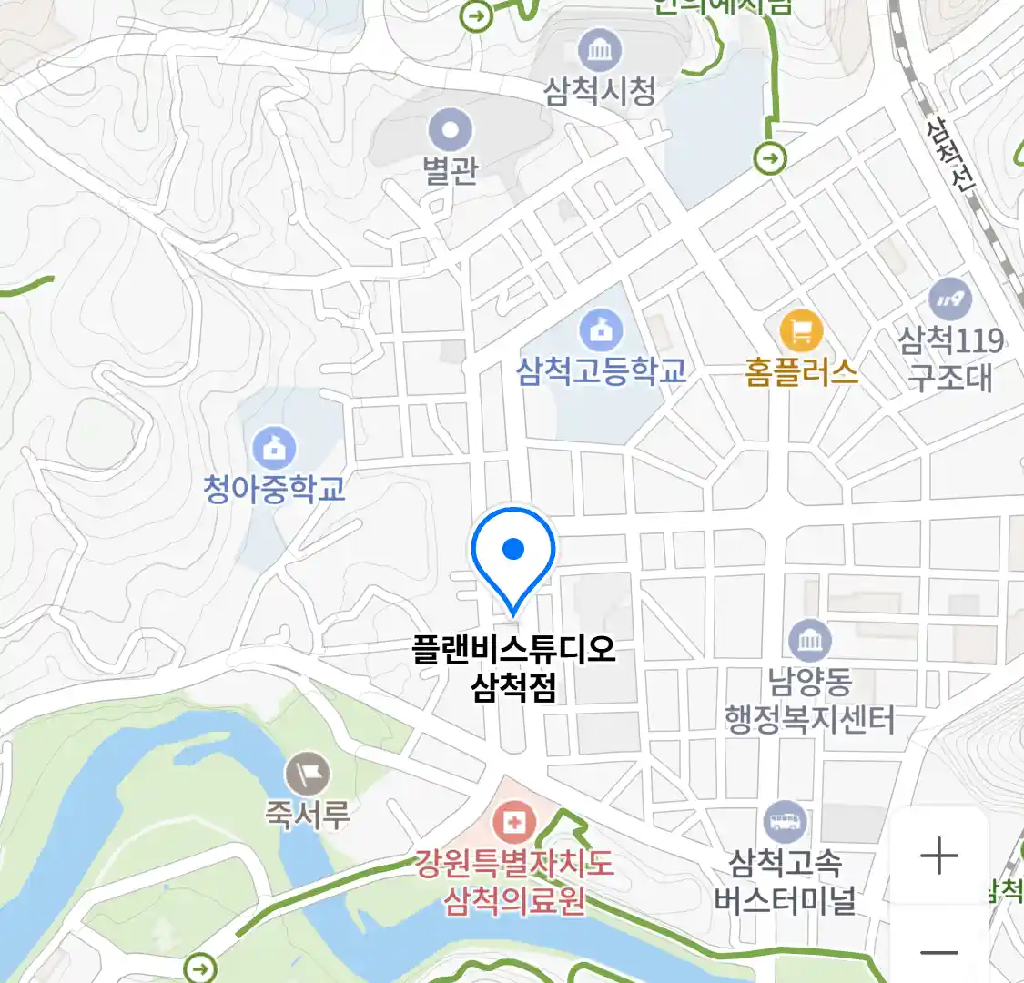 플랜비스튜디오 삼척점 위치