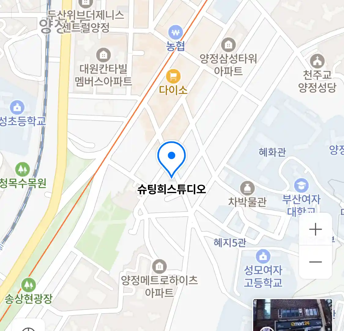 슈팅희스튜디오 위치