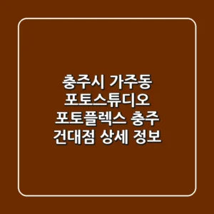 충주시 가주동 포토스튜디오: 포토플렉스 충주 건대점 상세 정보