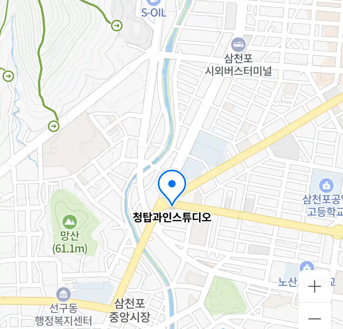 청탑과인스튜디오 위치