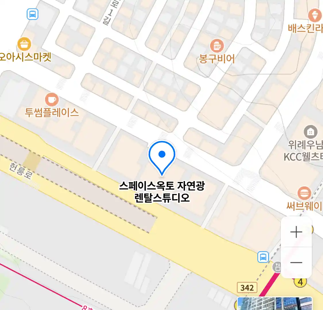 스페이스옥토 자연광 렌탈스튜디오 위치