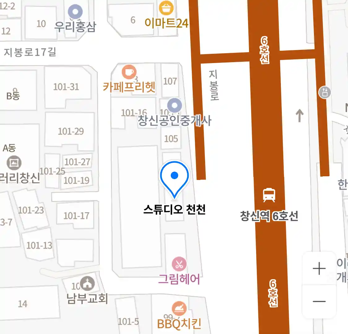 스튜디오 천 위치