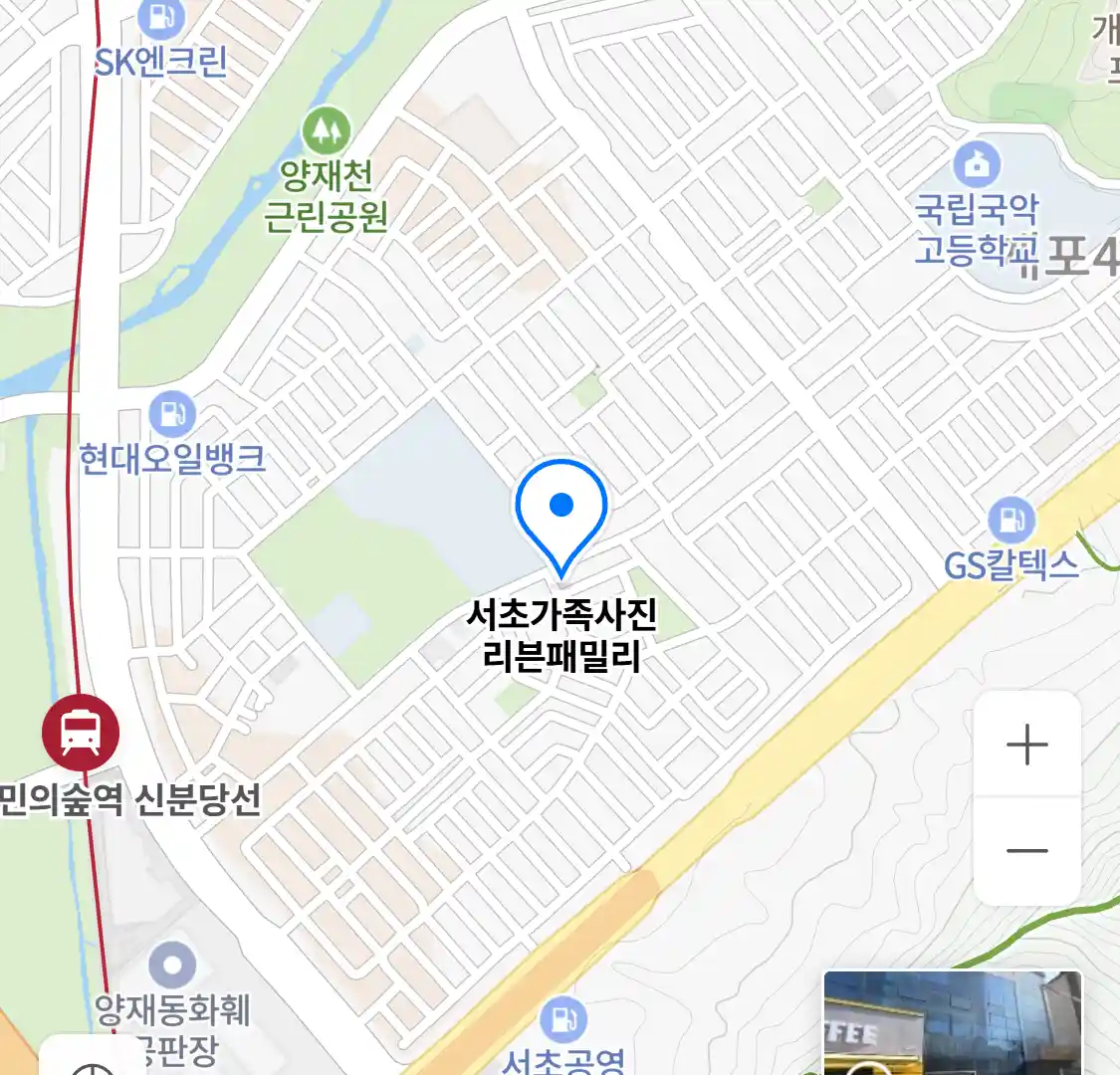 서초가족사진 리븐패밀리 위치