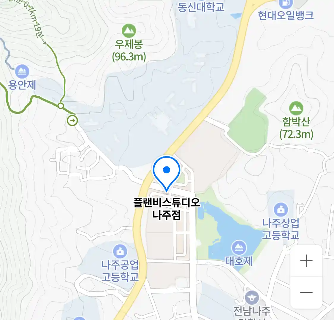 플랜비스튜디오 나주점 지도