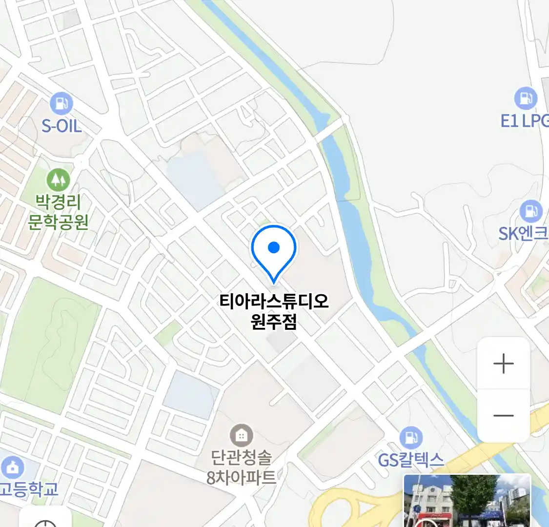 티아라스튜디오 원주점 위치